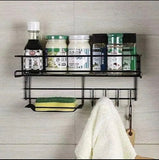 Bathroom Storage Shelf with Hooks and Soap Dish - Cozly Decor