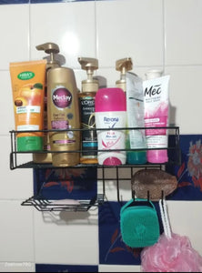 Bathroom Storage Shelf with Hooks and Soap Dish - Cozly Decor