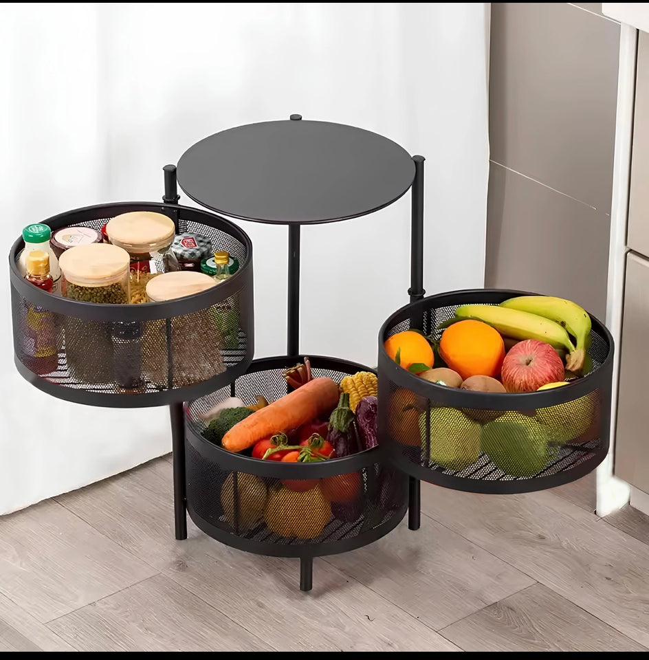 Counter Top Vegetable Metal Trolley By Cozly Decor - Cozly Decor