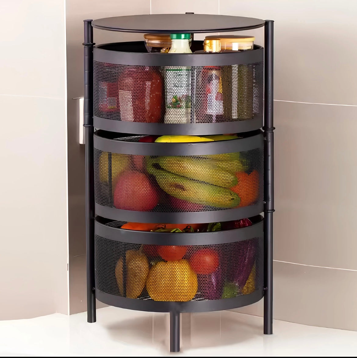 Counter Top Vegetable Metal Trolley By Cozly Decor - Cozly Decor