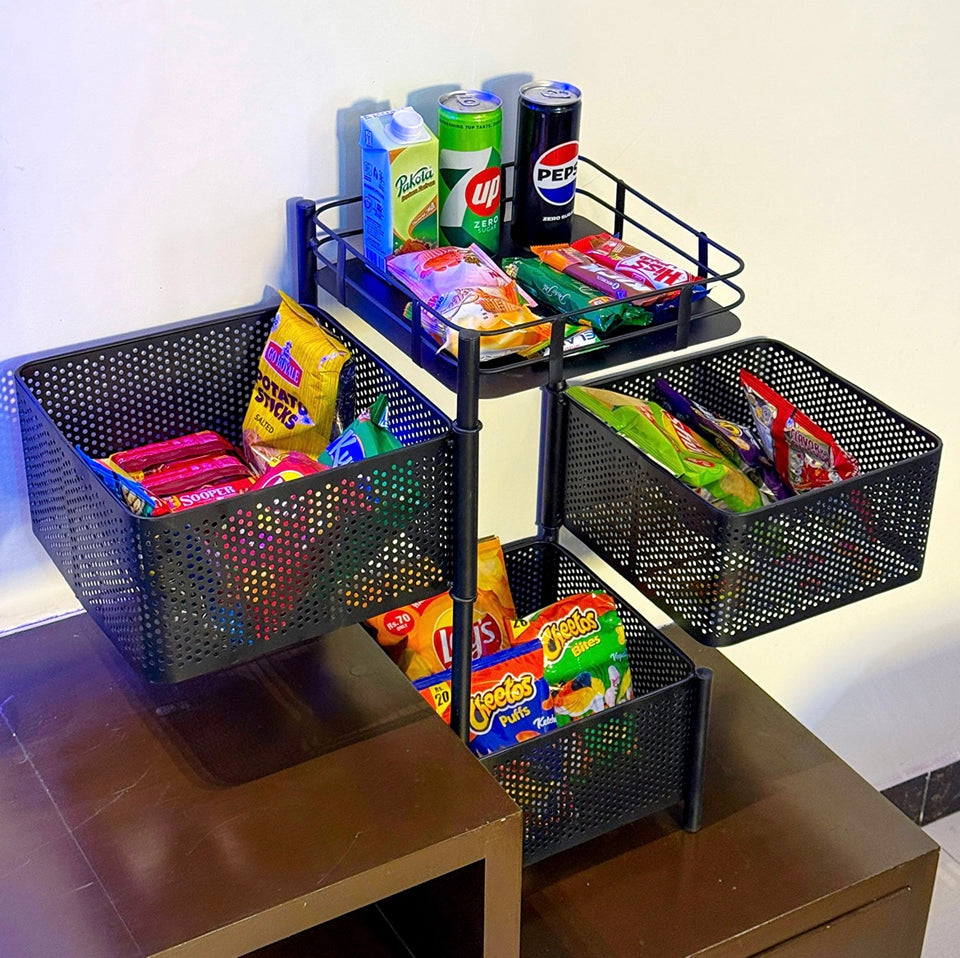 Premium Square Metal Trolley By Cozly Decor - Cozly Decor