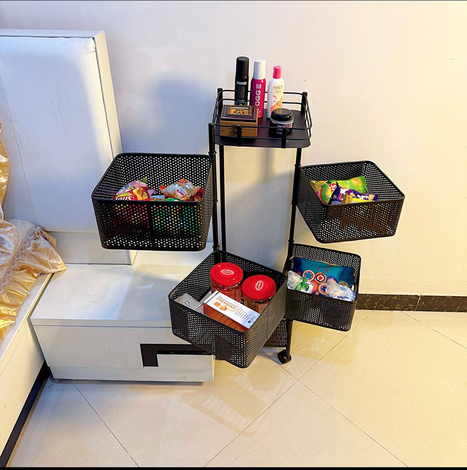 Premium Square Metal Trolley By Cozly Decor - Cozly Decor