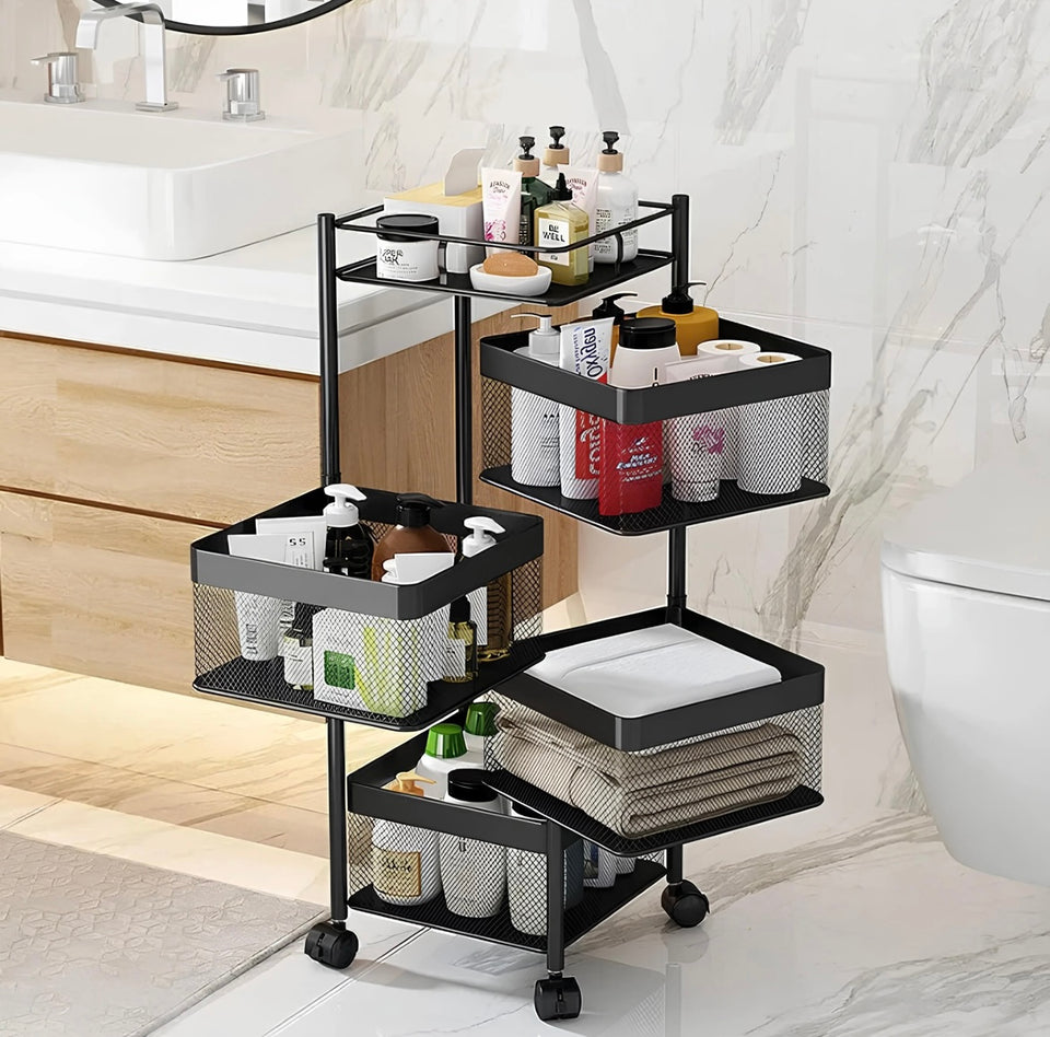 Premium Square Metal Trolley By Cozly Decor - Cozly Decor