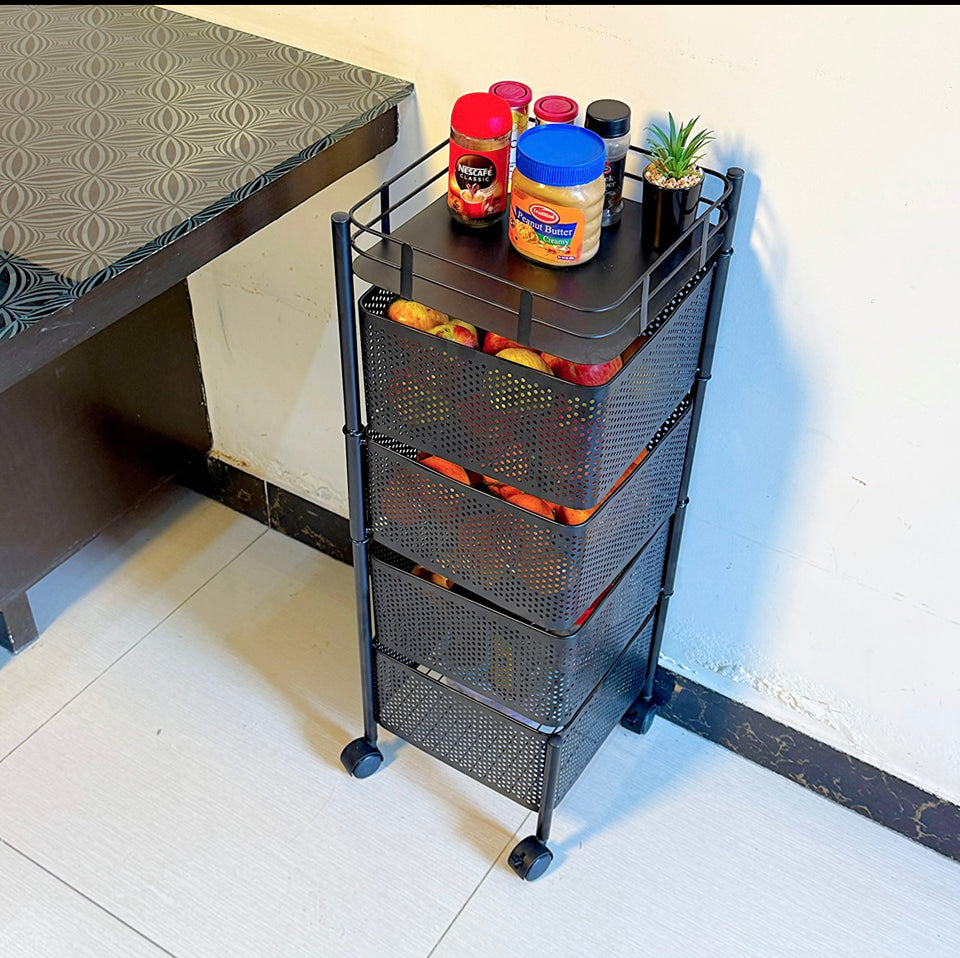Premium Square Metal Trolley By Cozly Decor - Cozly Decor