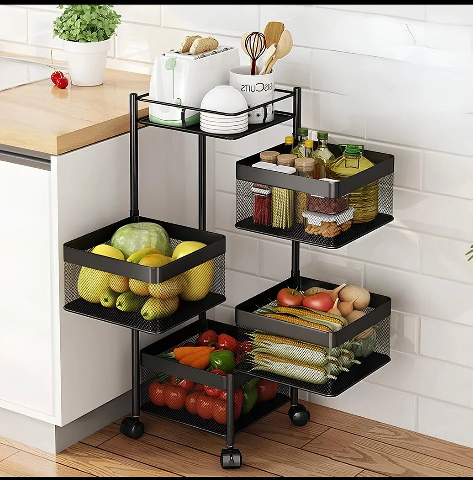 Premium Square Metal Trolley By Cozly Decor - Cozly Decor