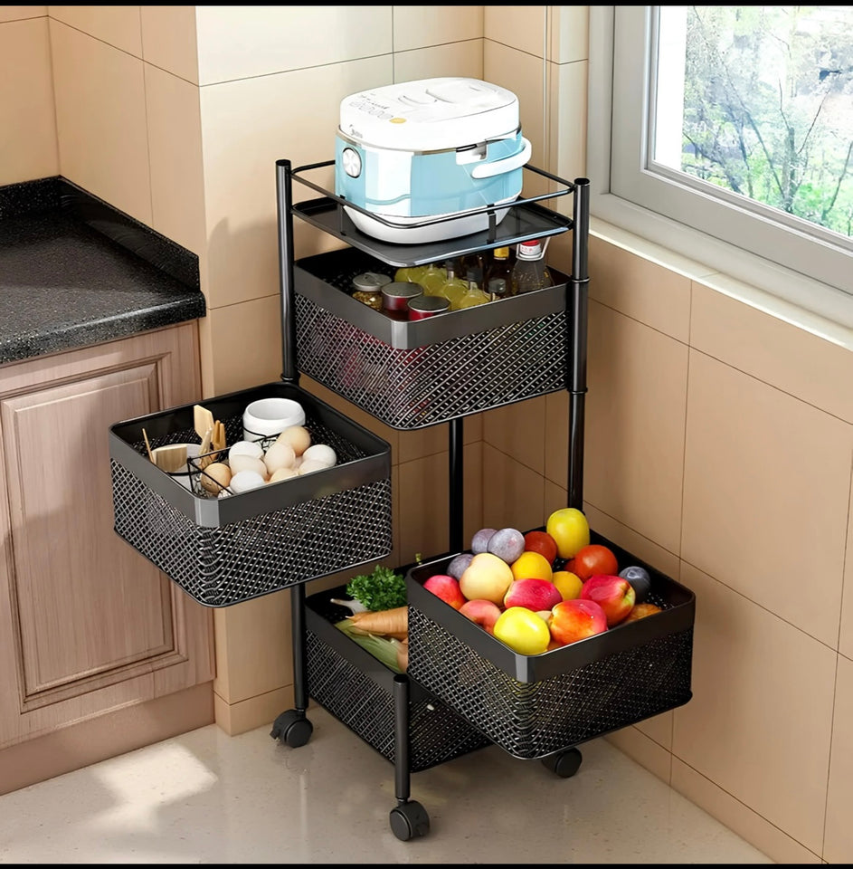 Premium Square Metal Trolley By Cozly Decor - Cozly Decor
