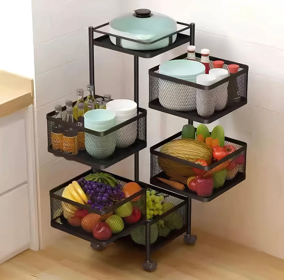 Premium Square Metal Trolley By Cozly Decor - Cozly Decor