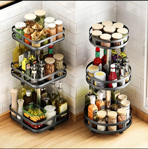 360° Rotatable Metal Storage Organizer by Cozly Decor - Cozly Decor