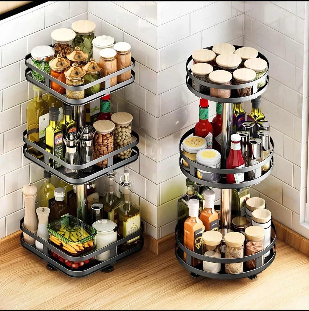 360° Rotatable Metal Storage Organizer by Cozly Decor - Cozly Decor