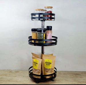 360° Rotatable Metal Storage Organizer by Cozly Decor - Cozly Decor