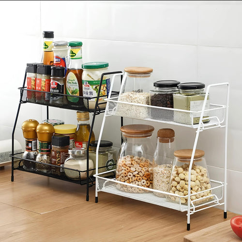 2 layer metal stand - Cozly Decor
