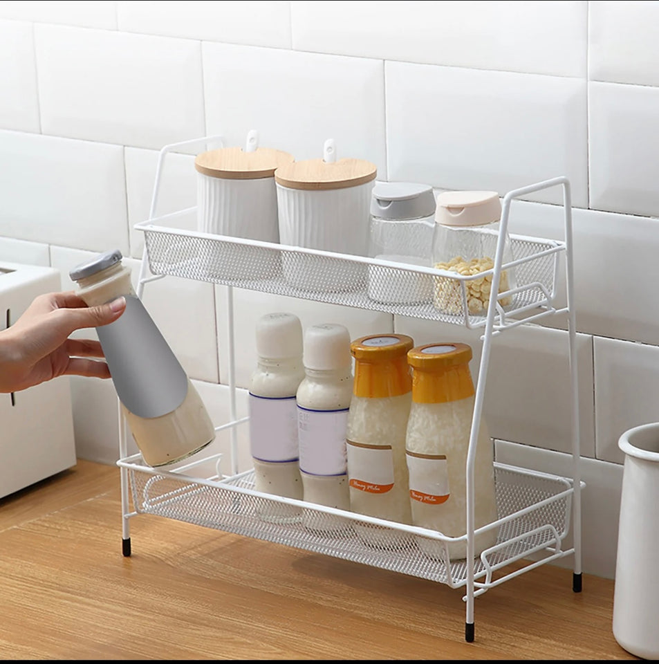 2 layer metal stand - Cozly Decor