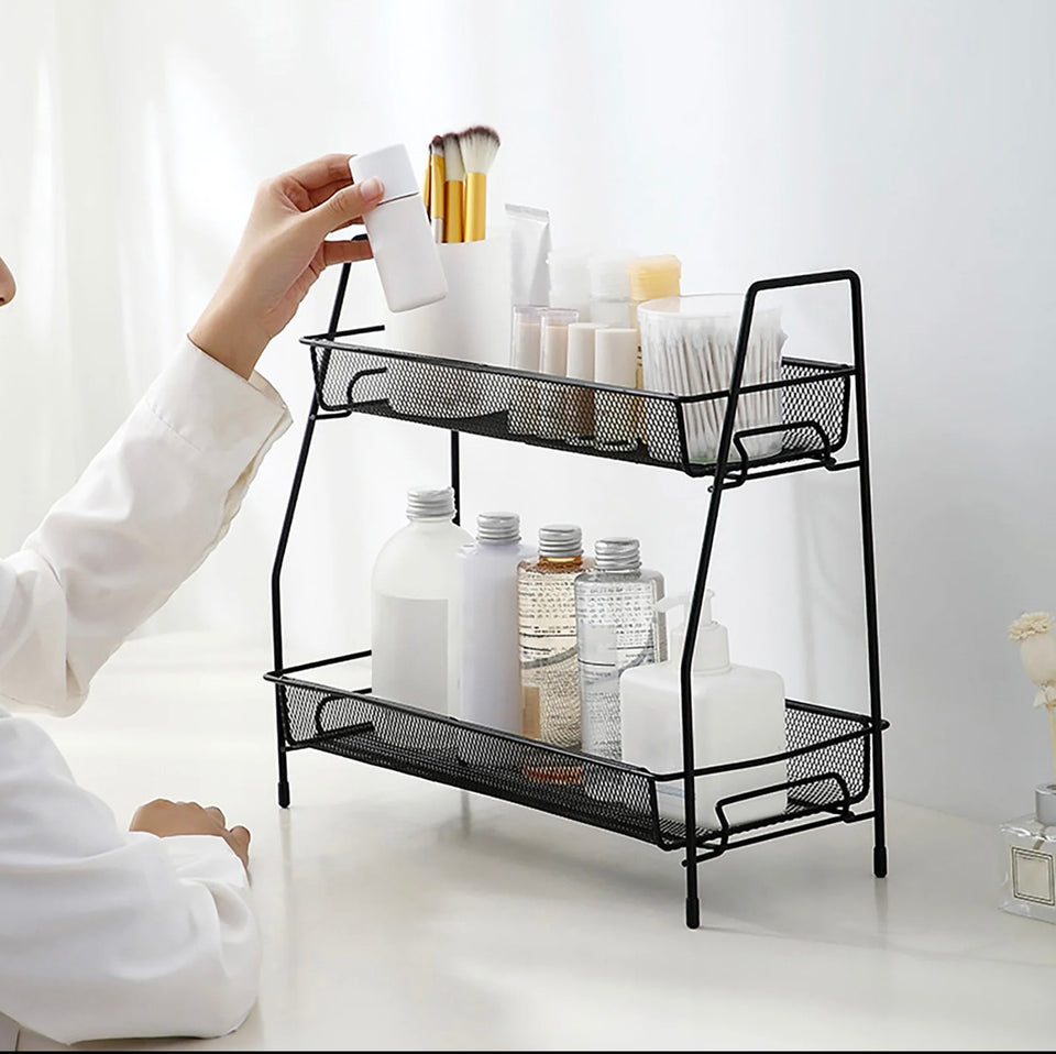 2 layer metal stand - Cozly Decor