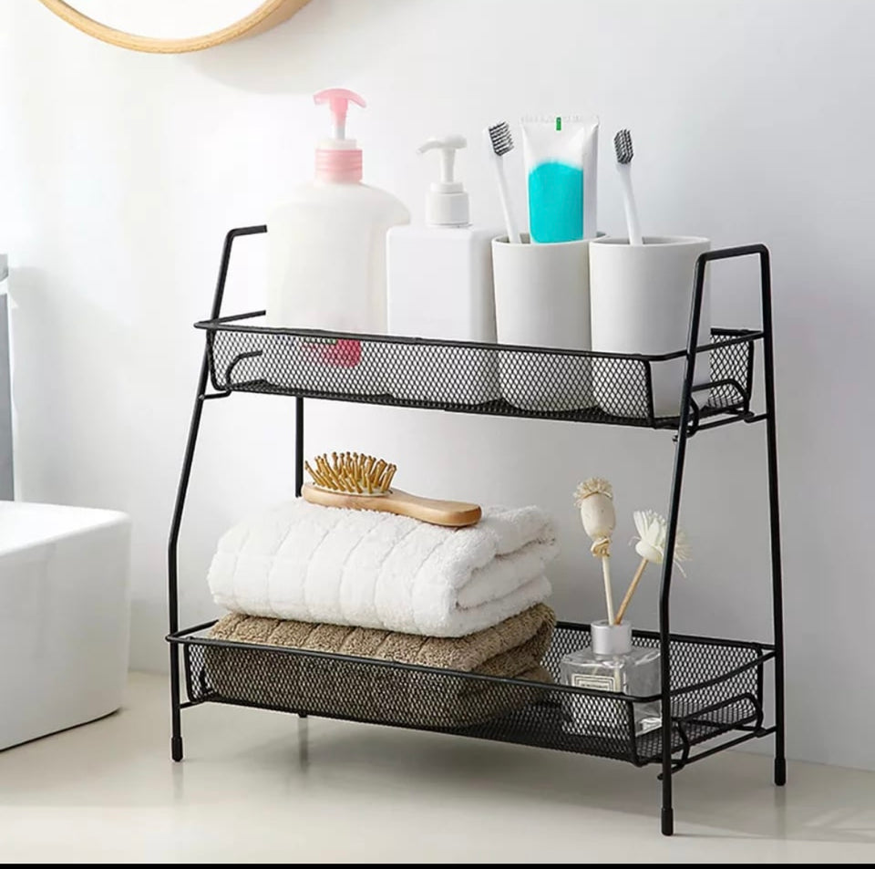 2 layer metal stand - Cozly Decor