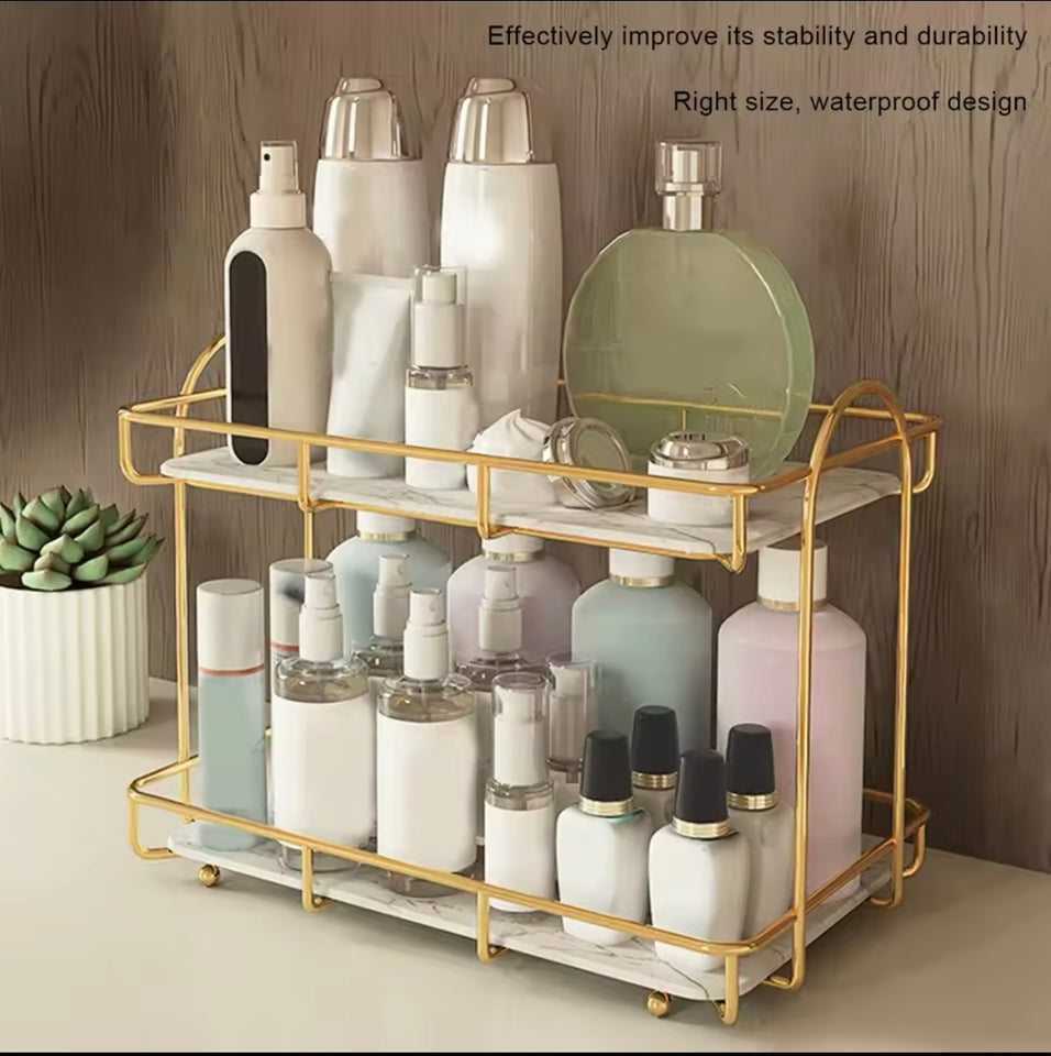2-Tier Luxury Vanity Storage - Cozly Decor