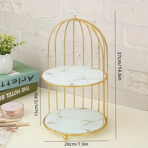 Nordic Style Bird Cage Cosmetic Storage Rack - Cozly Decor