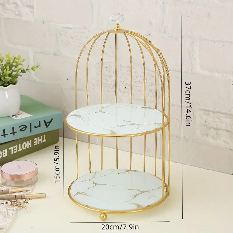 Nordic Style Bird Cage Cosmetic Storage Rack - Cozly Decor